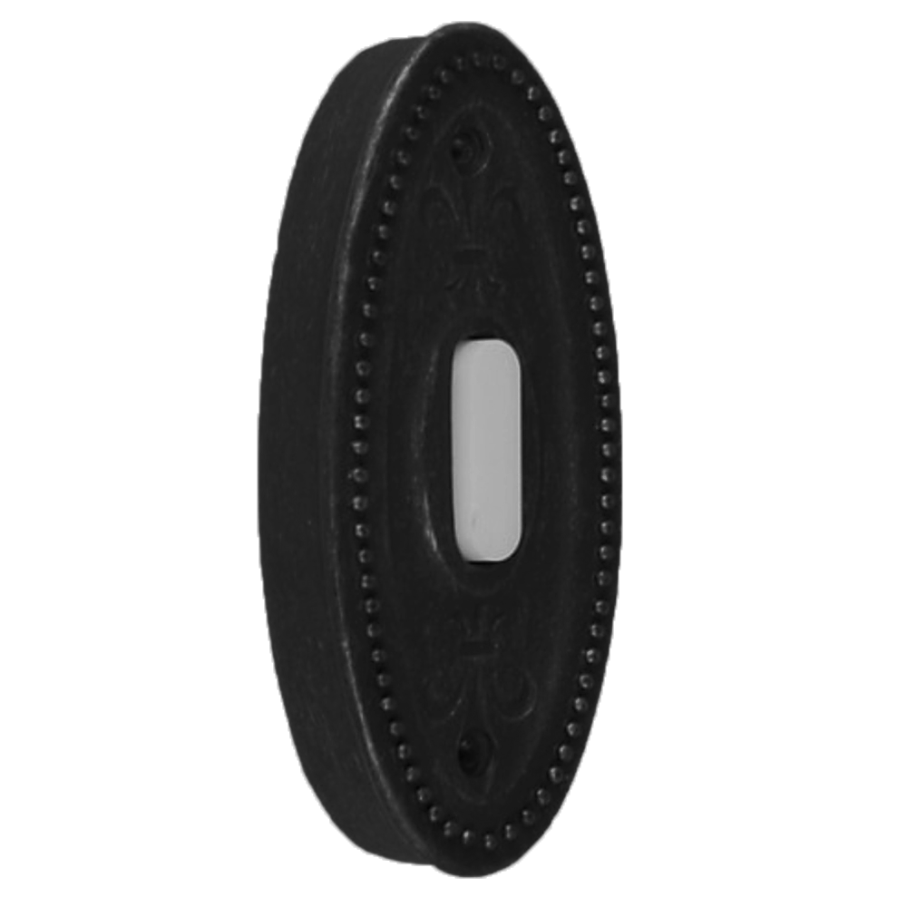 Doorbell Button - Large Oval - Fleur-de-lis-MB