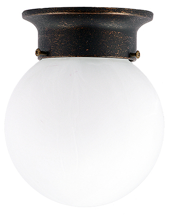 1-Light White Globe - RB