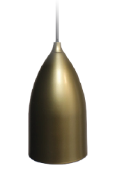 HOMEnhancements 20523 - The Bullet 1-Light Small Metal Shade Bullet Pendant - CG/SV