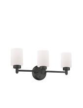 HOMEnhancements 21990 - Mincio 3-Light White Glass Vanity - MB