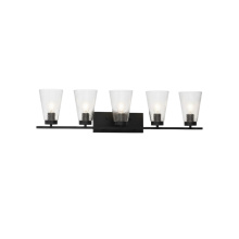 HOMEnhancements 22050 - Aria 5-Light Frosted Cone Glass Vanity - MB