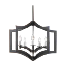  70133 - Vivio Maya 5-Light Chandelier - MB with CH Accents