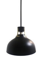  70214 - Vivio Octavia Steel Shade Pendant - Matte Black/Champagne Gold