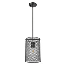  70256 - Vivio Salerno 1-Light Mesh Cylinder Pendant - MB Frosted Glass E26