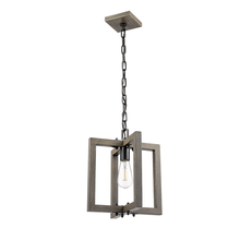 HOMEnhancements 70124 - Vivio Roxton 1-Light Pendant - MB with Wood Style Accents
