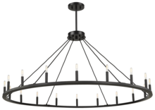 HOMEnhancements 20682 - 18 Light 60" Big Ring Single Tier Chandelier - MB, MG, NK T6-27K Lamps Included