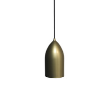  20526 - The Bullet 1-Light Large Metal Shade Bullet Pendant - CG/SV