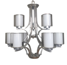 HOMEnhancements 18791 - Sonora 9-Light Chandelier - NK - Clear & White Glass