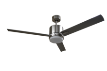 HOMEnhancements 19734 - Neo 3-Blade Damp Patio Fan- Brushed Nickel Finish- ABS Brushed Nickel Blades