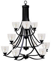  19542 - Victoria 12-Light Chandelier - MB Clear Glass