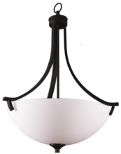 HOMEnhancements 19575 - Victoria 3-Light Entry - MB White Glass