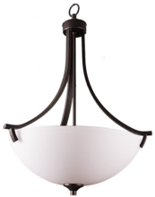 HOMEnhancements 16605 - Victoria 3-Light Entry - RB White Glass