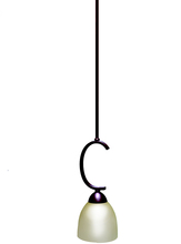 HOMEnhancements 17867 - Victoria 1-Light Mini Pendant - RB Tea Stain Glass Included