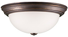  15168 - Laredo- 2-Light White Glass Ceiling Dome - RB