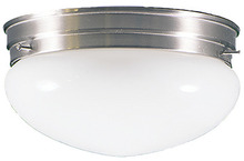  13851 - 2-Light White Glass Mushroom - NK